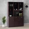 PIYESTRA Engineered Wood Dining Cabinet In Melamine Finish