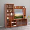 PIYESTRA Engineered Wood Ava wall unit For T.V In Melamine Finish